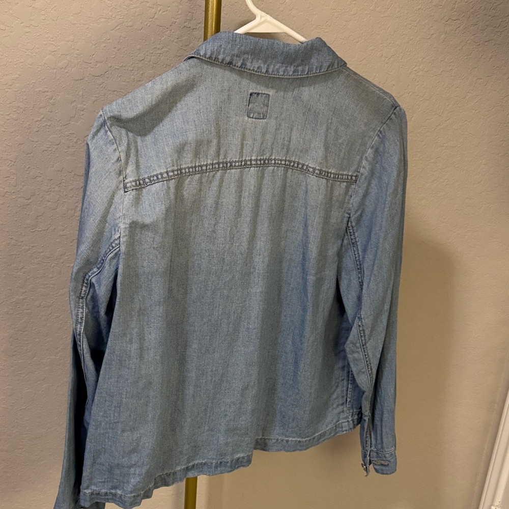 J. Jill Light Blue Jean Jacket - Picture 6 of 6